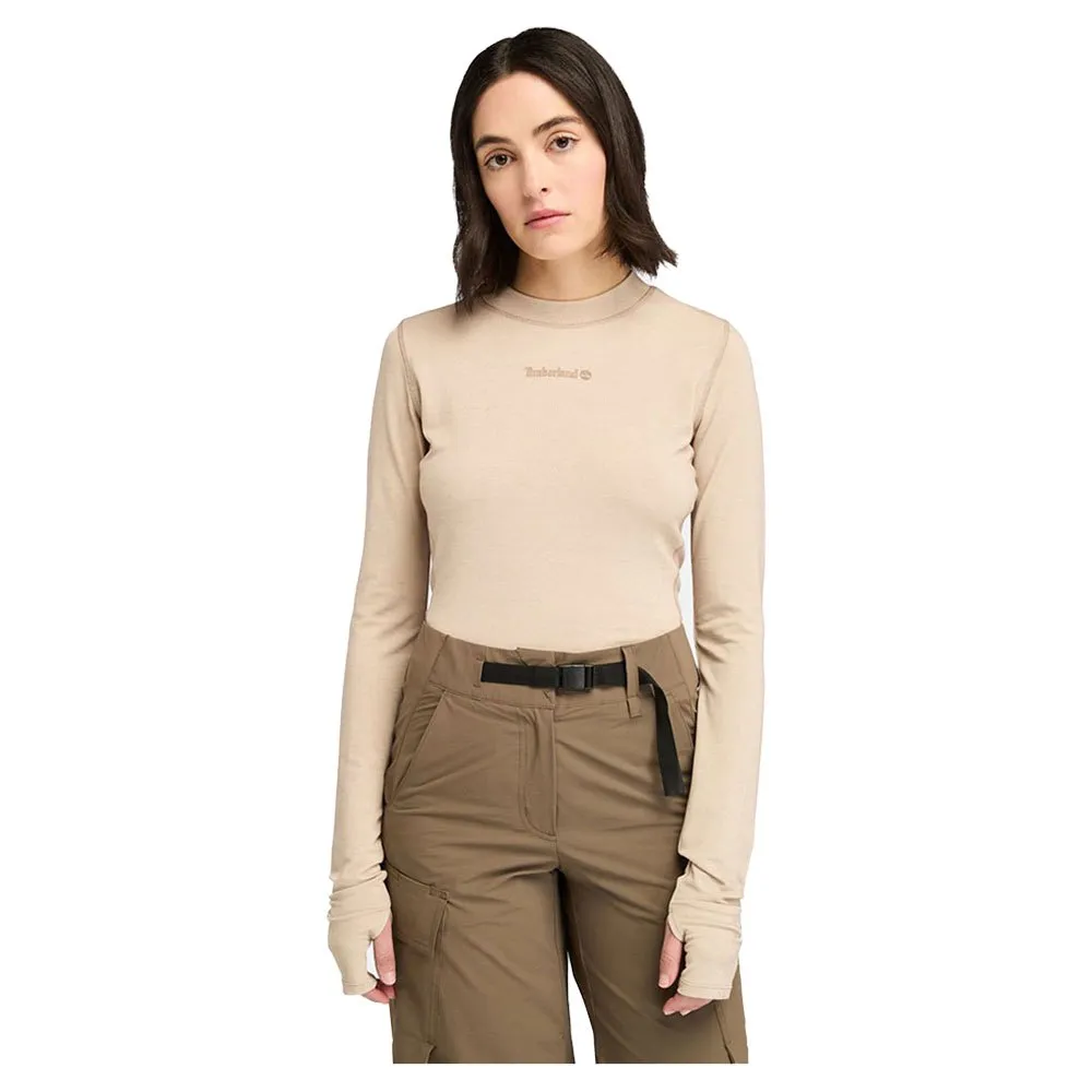 Timberland Polartec Wicking Langarmet T-skjorte, Angora / taupe