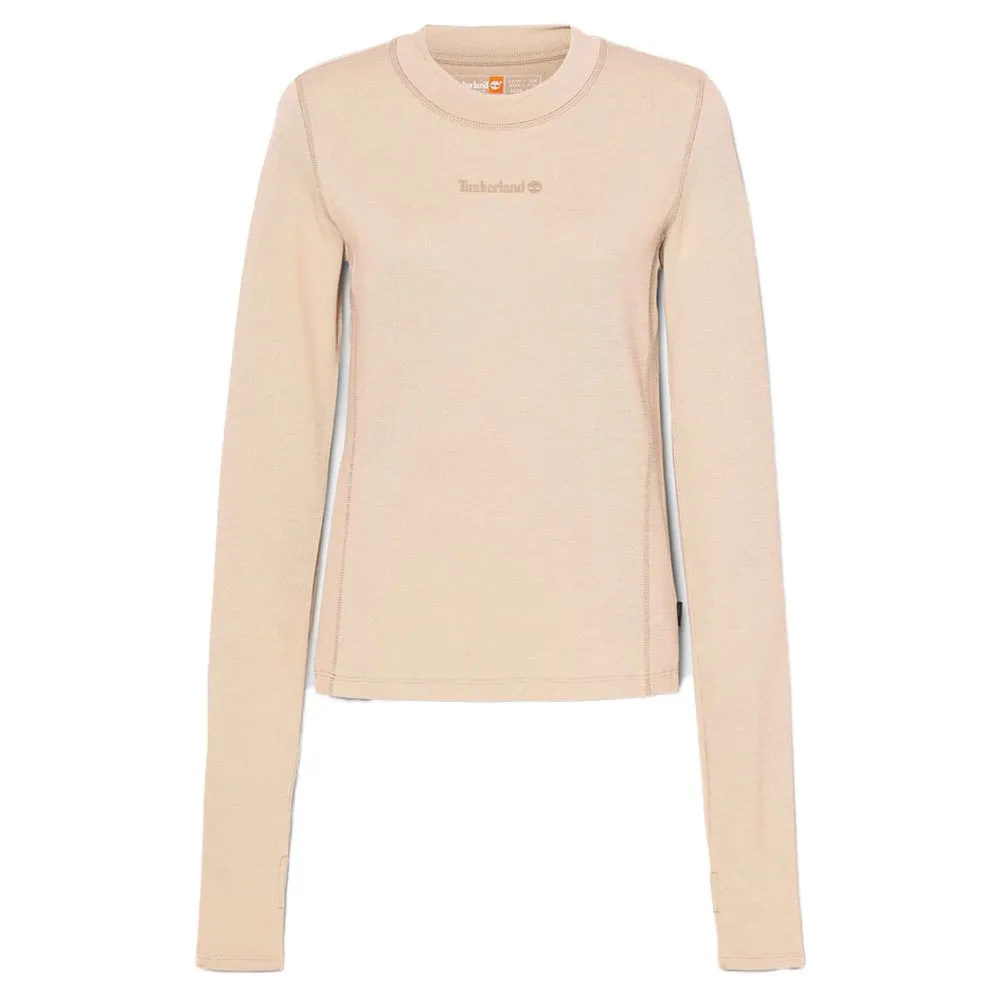Timberland Polartec Wicking Langarmet T-skjorte, Angora / taupe