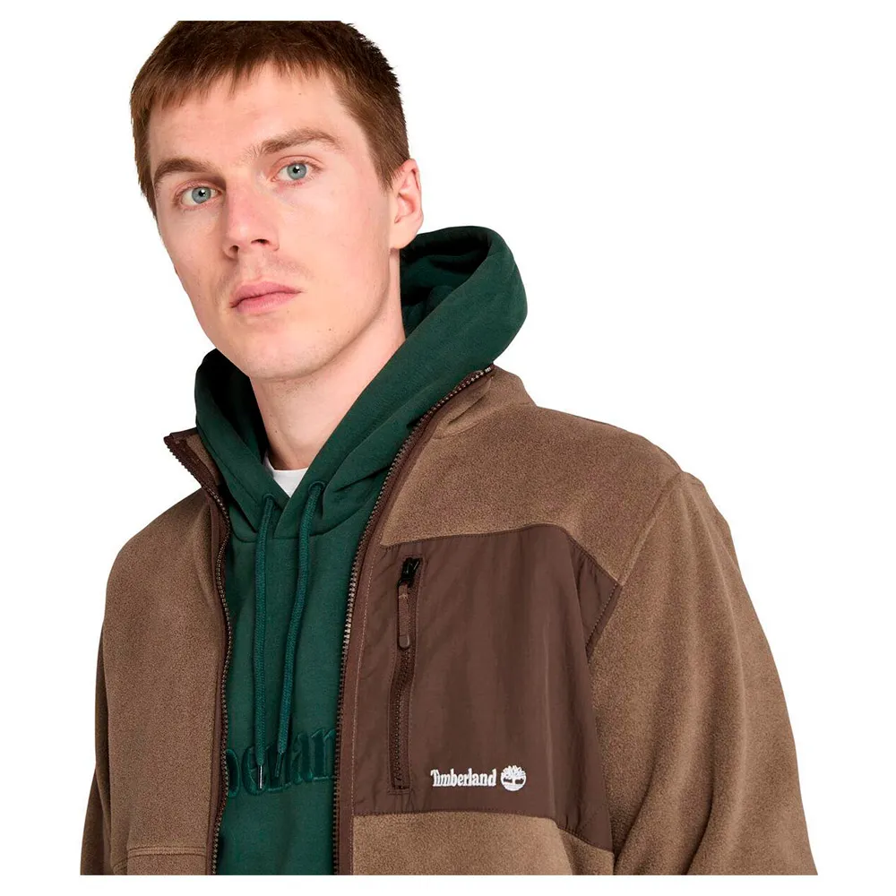 Timberland Sherburne Polartec 200 Mix Media Fleecejakke Med Full Glidelås