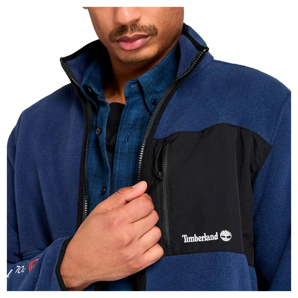 Timberland Sherburne Polartec 200 Mix Media Fleecejakke Med Full Glidelås Timberland Sherburne Polartec 200 Mix Media Fleecejakke Med Full Glidelås