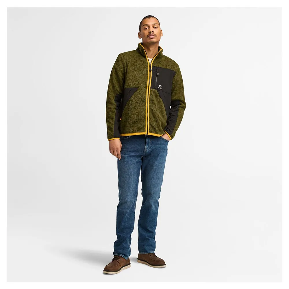 Timberland Sherpa Mix Media Fleecejakke Med Full Glidelås
