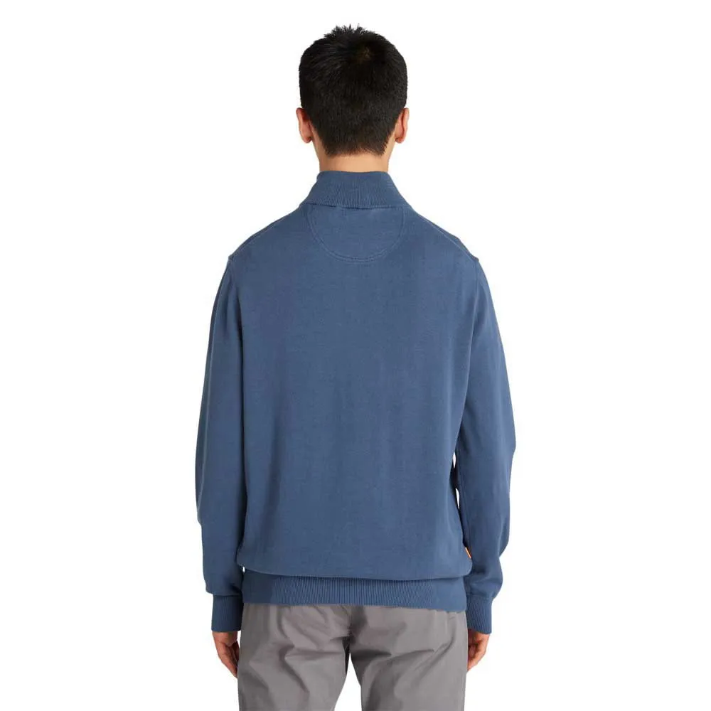 Timberland Williams River Cotton Yd Halv Glidelås Genser, Dark denim
