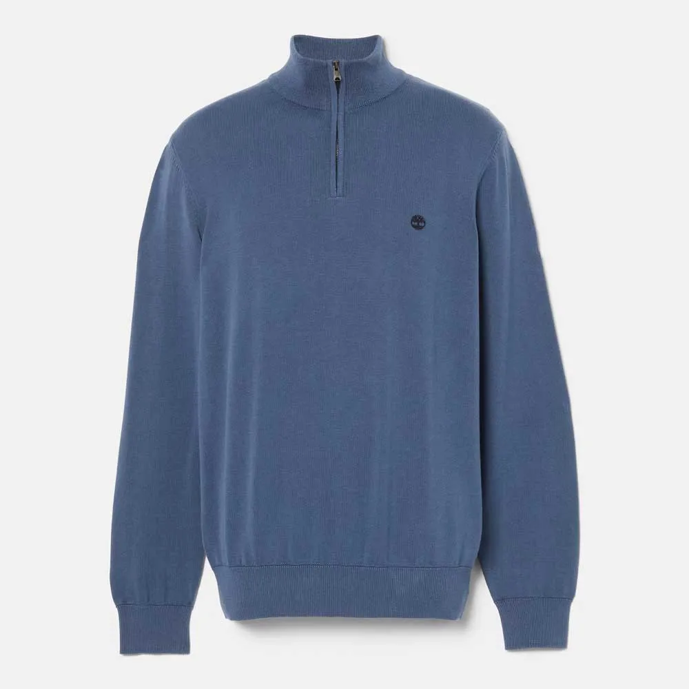 Timberland Williams River Cotton Yd Halv Glidelås Genser, Dark denim