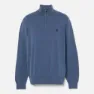Timberland Williams River Cotton Yd Halv Glidelås Genser, Dark denim