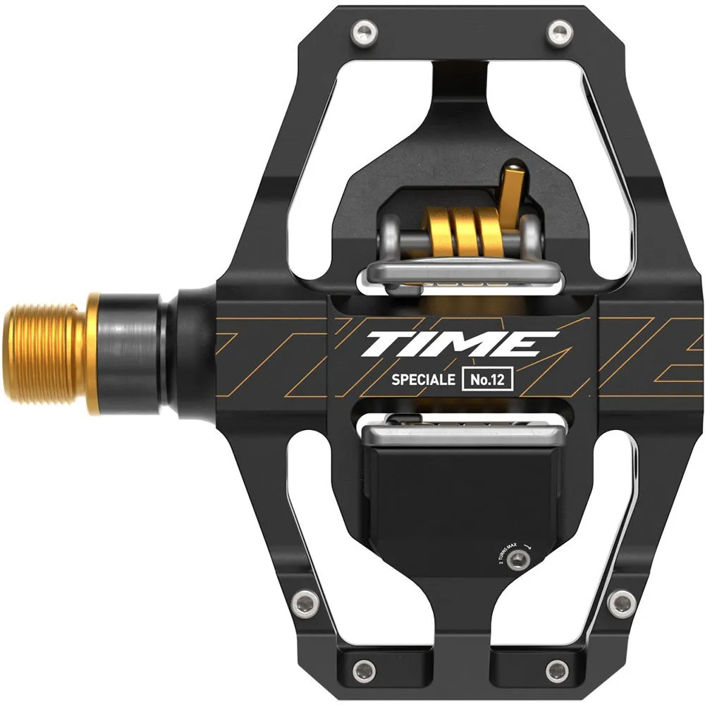 Time Speciale 12 Large Sykkelpedaler, Black / gold, One Size