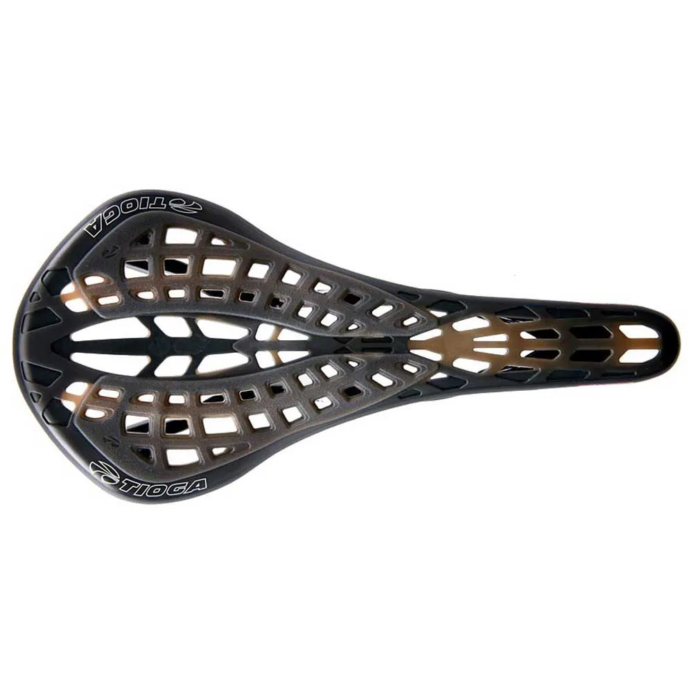 Tioga Spyder Stratum Carbon Sykkelsete, Black / black smoke, 135mm