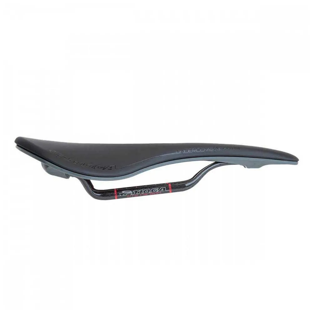 Tioga Stratum Carbone Hts Sykkelsete, Opaque black, 140mm