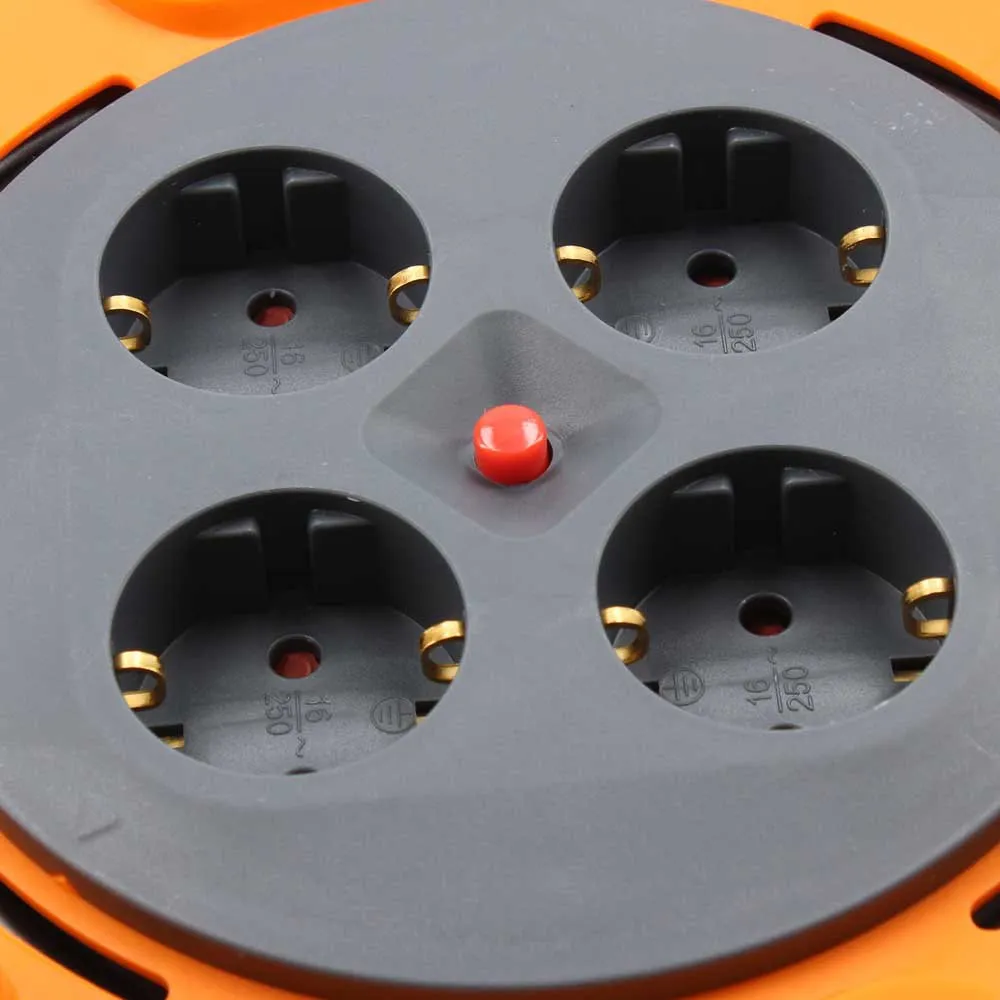Tm Electron Tmuad225 4 Outlets 25 M Kabeltrommel, Orange, One Size