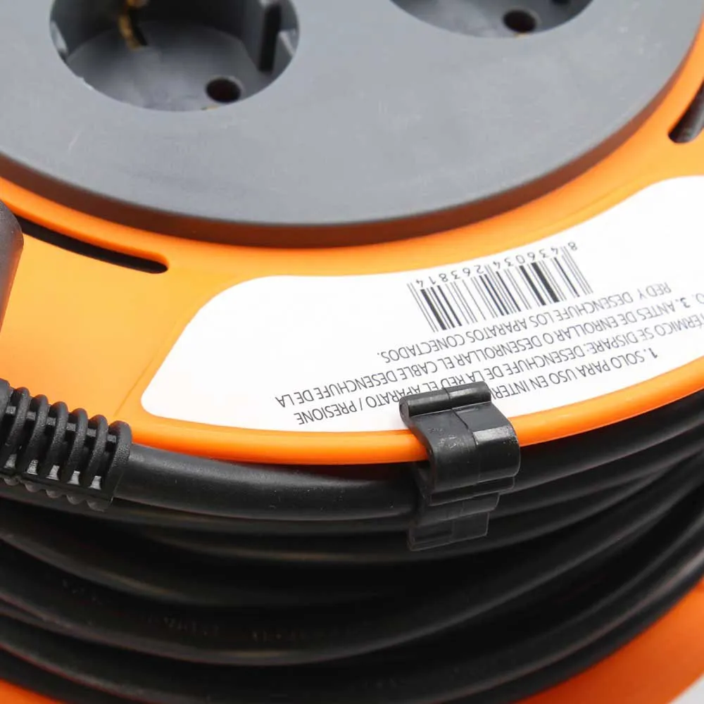 Tm Electron Tmuad225 4 Outlets 25 M Kabeltrommel, Orange, One Size