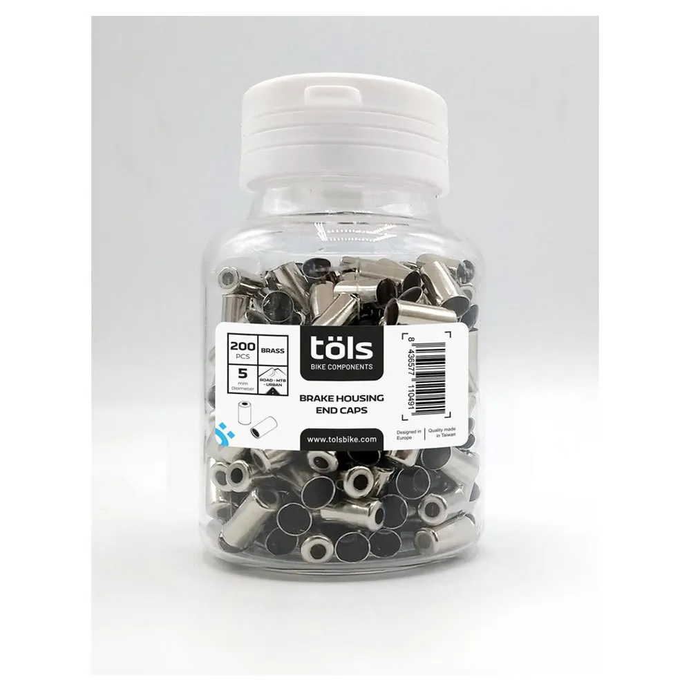 Töls Bremsevaier Endehylse Sykkel 200 Enheter, Silver, 5mm Töls Bremsevaier Endehylse Sykkel 200 Enheter, Silver, 5mm