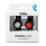 Töls Micro Usb Sykkellyktesett, Black, 10/5 Lysstyrker
