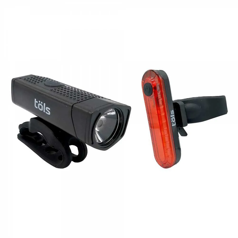 Töls Usb Sykkellyktesett, Black, 350 Lysstyrker / 10 Lysstyrker