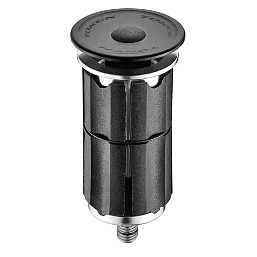 TOKEN Top cap med expanderØ 22,5-25mm, Svart