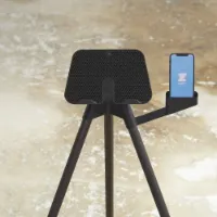 Tons iPad Stand Eiketre Med Holder Til Smartphone