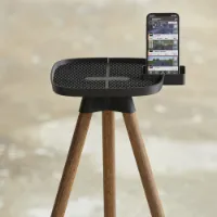 Tons Tray med mobilholder smoked oak