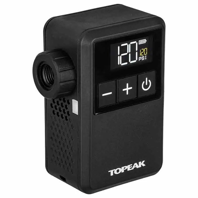 Topeak E-booster Mini 6 Bar/120 Psi Mini Pumpe, Black, 120psi