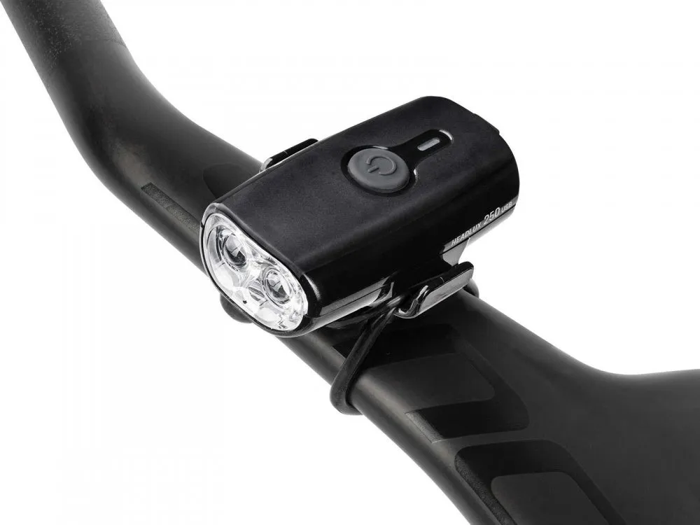 Topeak Headlux 250 USB Frontlys, Black, One Size