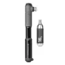 Topeak Hybrid Rocket Hp With 16g Threaded Co2 Cartridge Mini Pumpe, Black / grey, 160psi