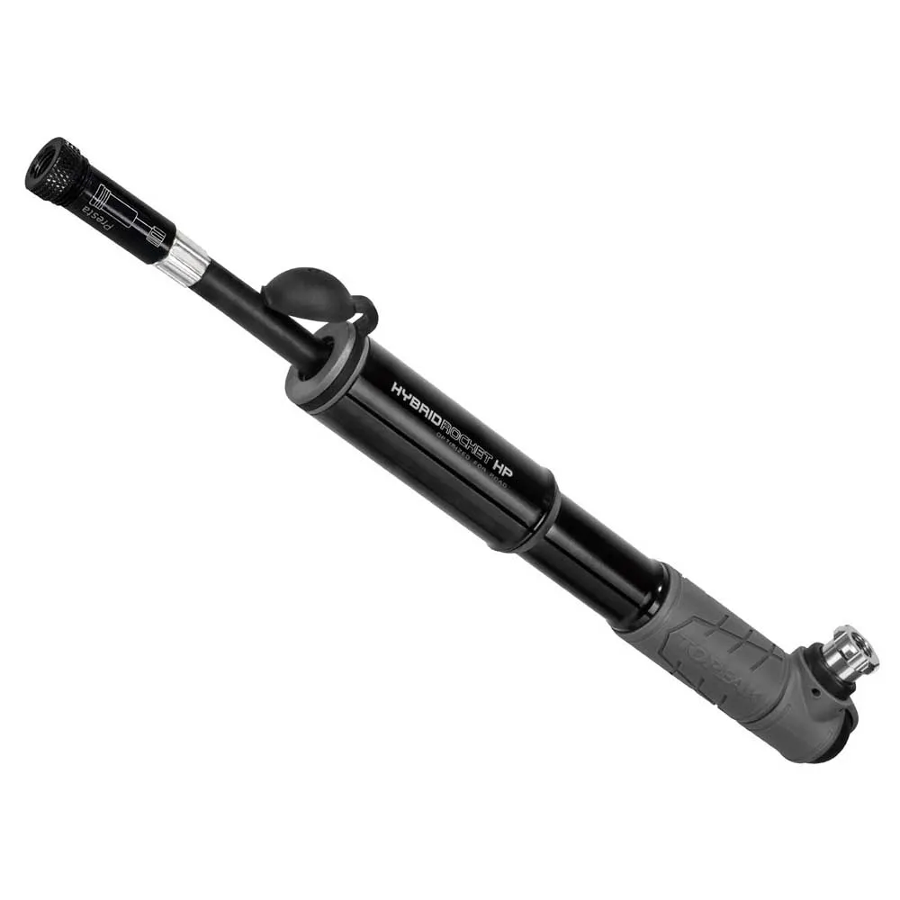 Topeak Hybrid Rocket Hp With 16g Threaded Co2 Cartridge Mini Pumpe, Black / grey, 160psi Topeak Hybrid Rocket Hp With 16g Threaded Co2 Cartridge Mini Pumpe, Black / grey, 160psi