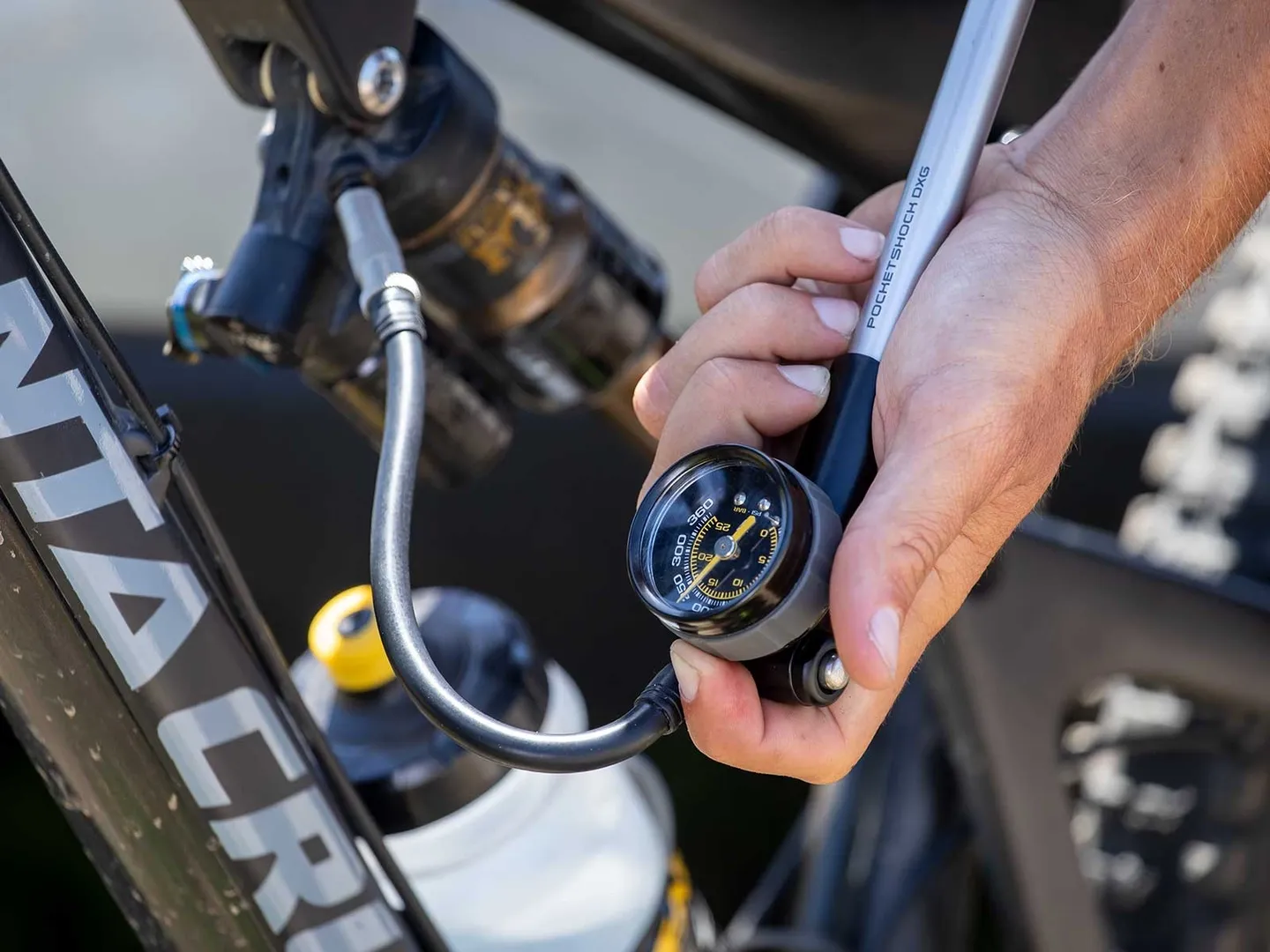 Topeak PocketShock DXG XL Demperpumpe, Black, 360psi