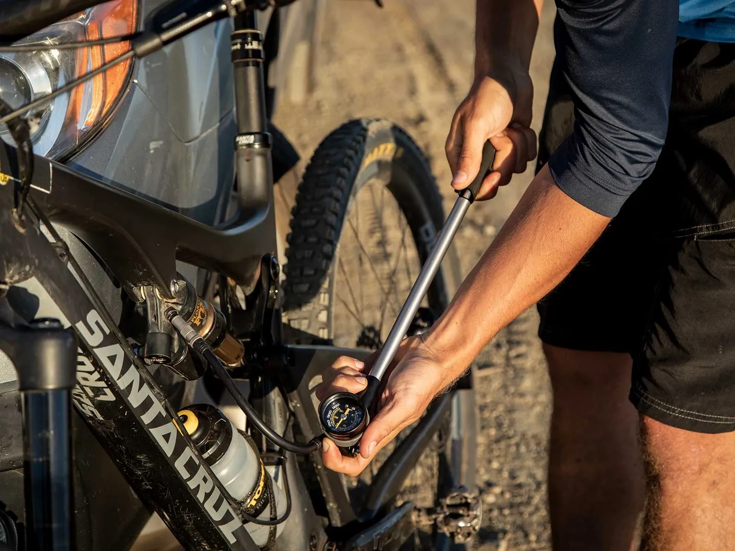 Topeak PocketShock DXG XL Demperpumpe, Black, 360psi