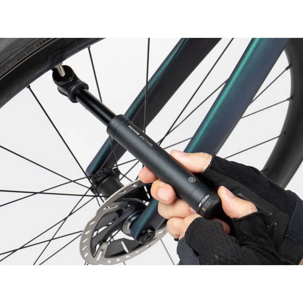 Topeak Roadie 2stage Mini Pumpe, Black, 160psi Topeak Roadie 2stage Mini Pumpe, Black, 160psi
