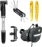 Topeak Start Kit Seteveske m/Innhold Inkl. Håndpumpe, Black, One Size
