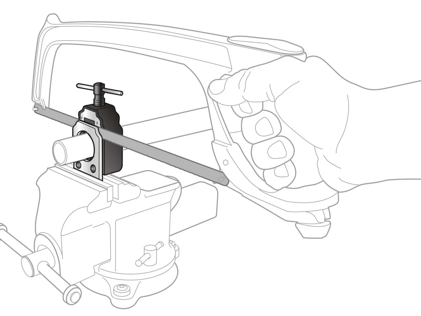 Topeak Styrerør Kutterguide, Silver, One Size