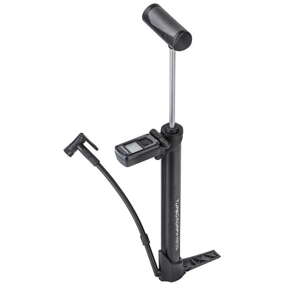 Topeak Turbo Morph Digital Mini Pumpe, Black, 160psi