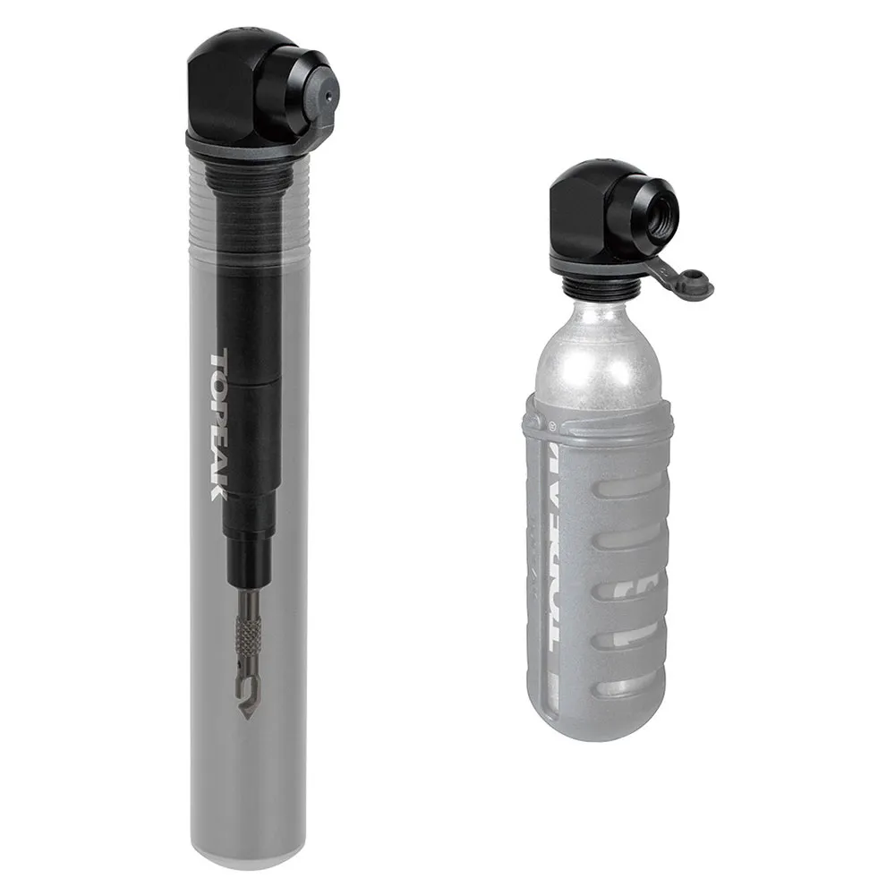 Topeak Two Timer Xt Mini Pumpe, Black, One Size Topeak Two Timer Xt Mini Pumpe, Black, One Size