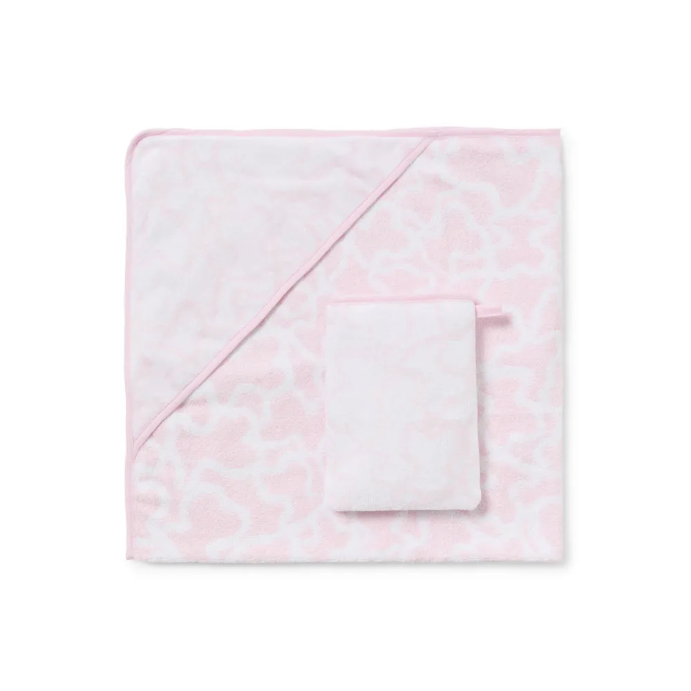 Tous Russisk Håndkle + Vott, Pink, One Size Tous Russisk Håndkle + Vott, Pink, One Size