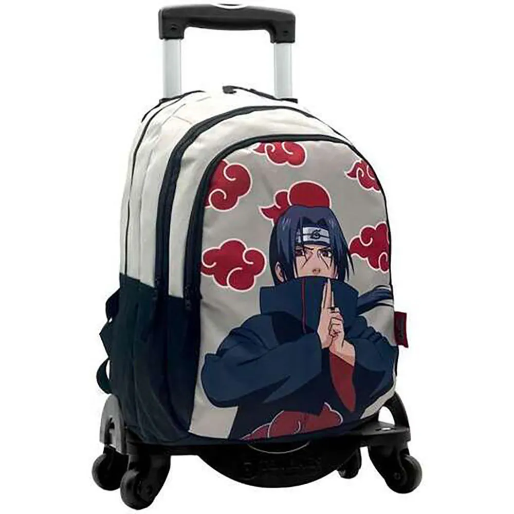 Toybags Naruto Itachi Primær Dobbel Ryggsekk Dobbelt Rom Adaptiv + Tralle, Black