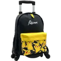 Toybags Pikachu Pokémon Tilpassbar Amerikansk Dobbel Ryggsekk Med Tralle 42x31x13.5 Cm Toybags Pikachu Pokémon Tilpassbar Amerikansk Dobbel Ryggsekk Med Tralle 42x31x13.5 Cm