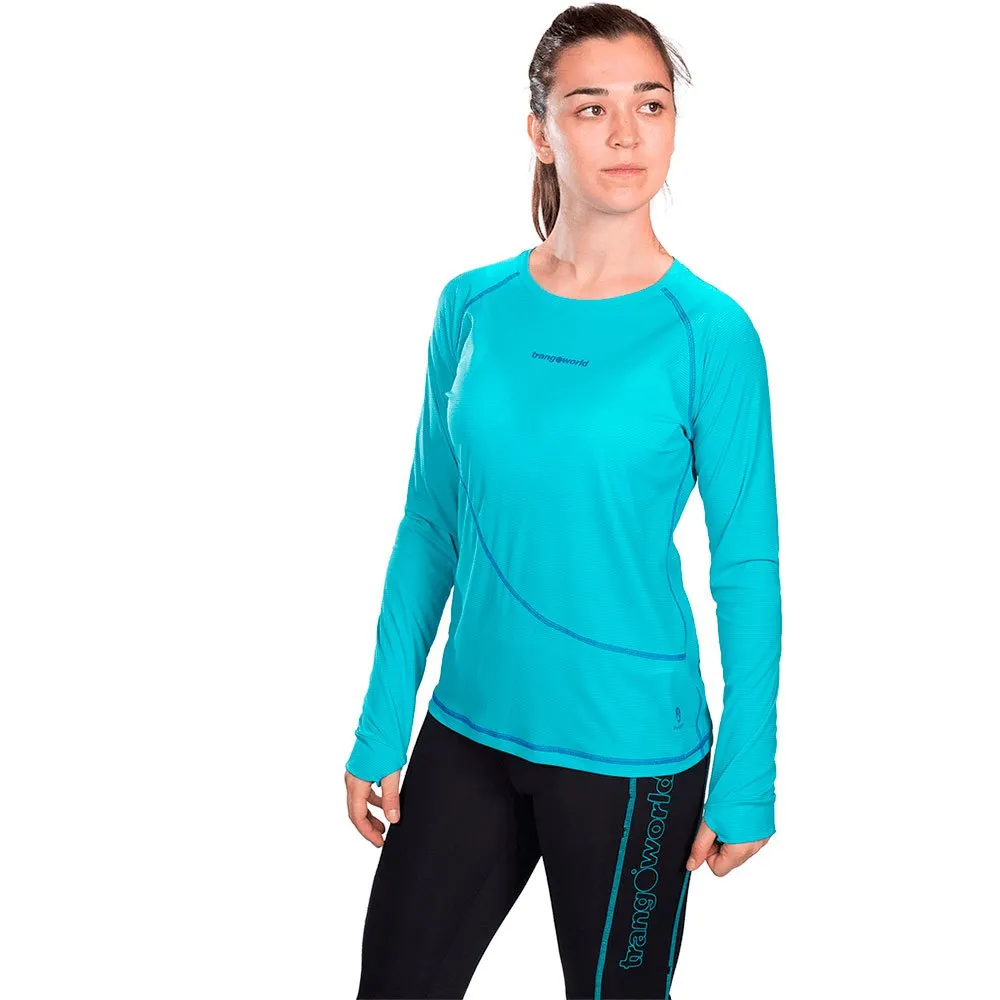 Trango Seira Langarmet T-skjorte, Turquoise / dark blue