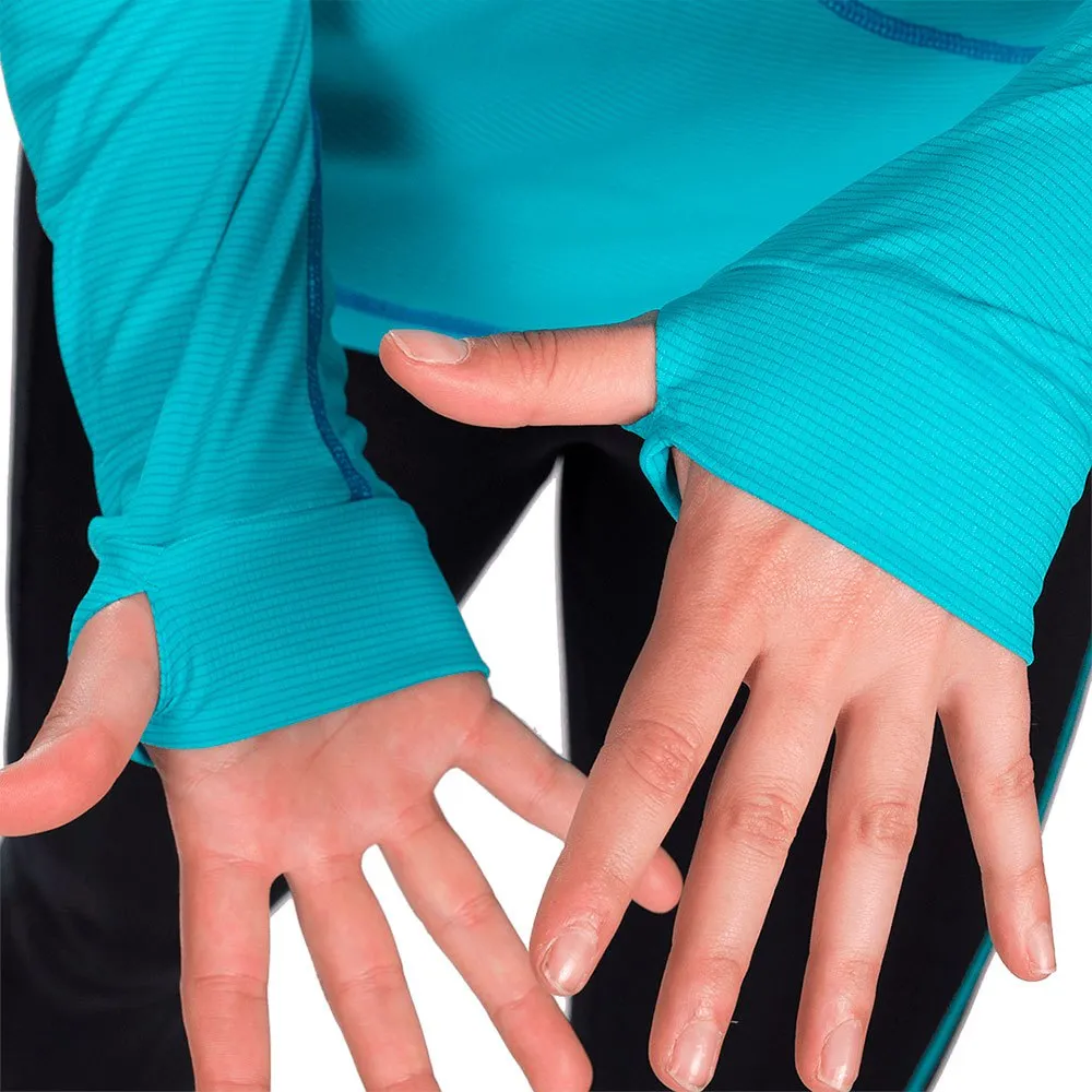Trango Seira Langarmet T-skjorte, Turquoise / dark blue