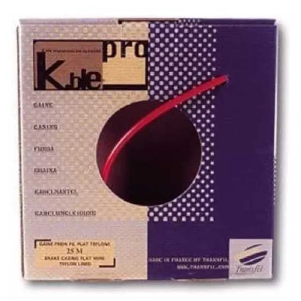 TRANSFIL Bremsekabelhylse 50 Meter, Red, One Size
