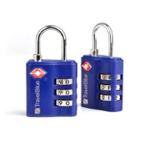 Travel Blue Tsa-godkjent Koffertlås Med 3-sifret Kombinasjon Pakke Med 2 Travel Blue Tsa-godkjent Koffertlås Med 3-sifret Kombinasjon Pakke Med 2