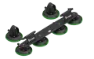 TreeFrog Elite 2 Sykkelholder med Sugekopper, Black, 2 Sykkels