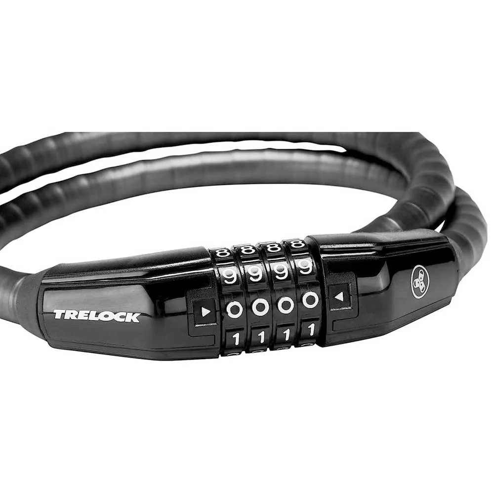 Trelock Pk 260 Code 15 Mm Kabellås, Black, One Size