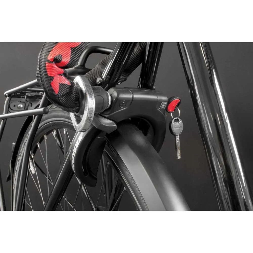 Trelock Rs 453 Sykkelrammelås, Black / red, One Size