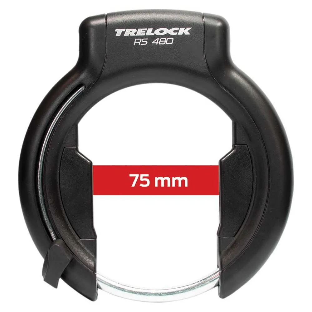 Trelock Rs 480 Xl 75 Mm Sykkelrammelås, Black, One Size