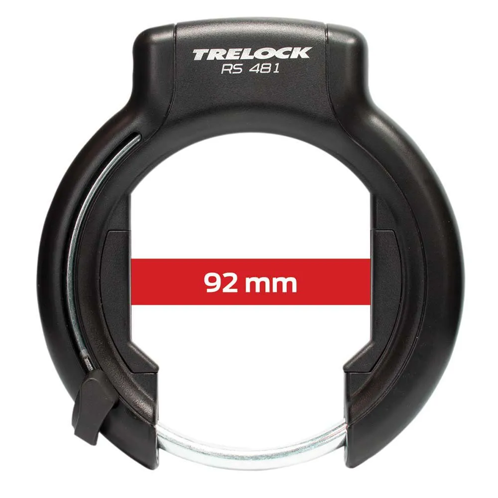 Trelock Rs 481 Xxl 92 Mm Sykkelrammelås, Black, One Size