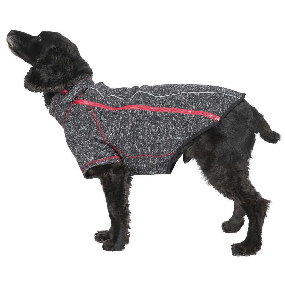 Trespass Boomer Fleece Hundegenser, Black melange x, L