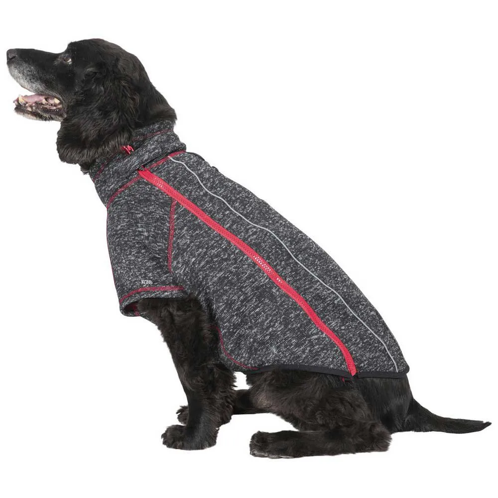 Trespass Boomer Fleece Hundegenser, Black melange x, L