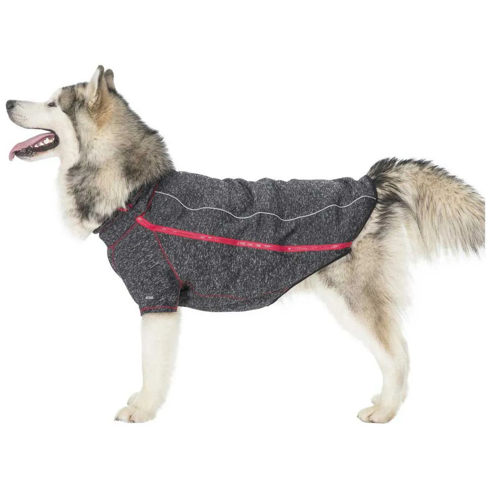 Trespass Boomer Fleece Hundegenser, Black melange x, L