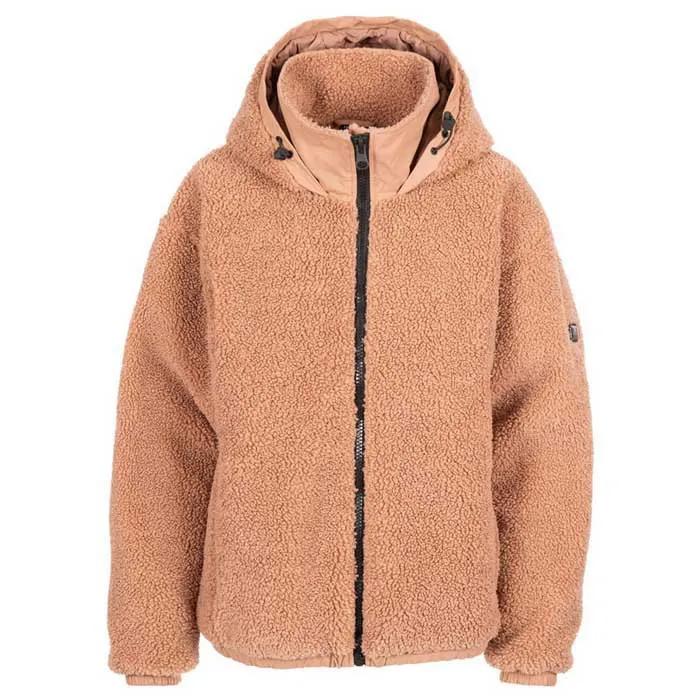 Trespass Burly Fleecejakke Med Hette, Dark blush