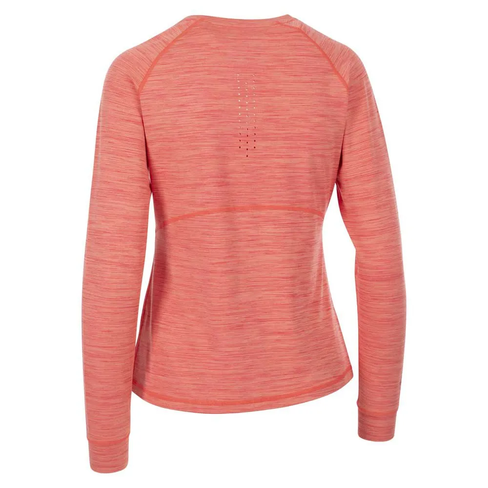 Trespass Jannett Langarmet T-skjorte, Peach blush marl