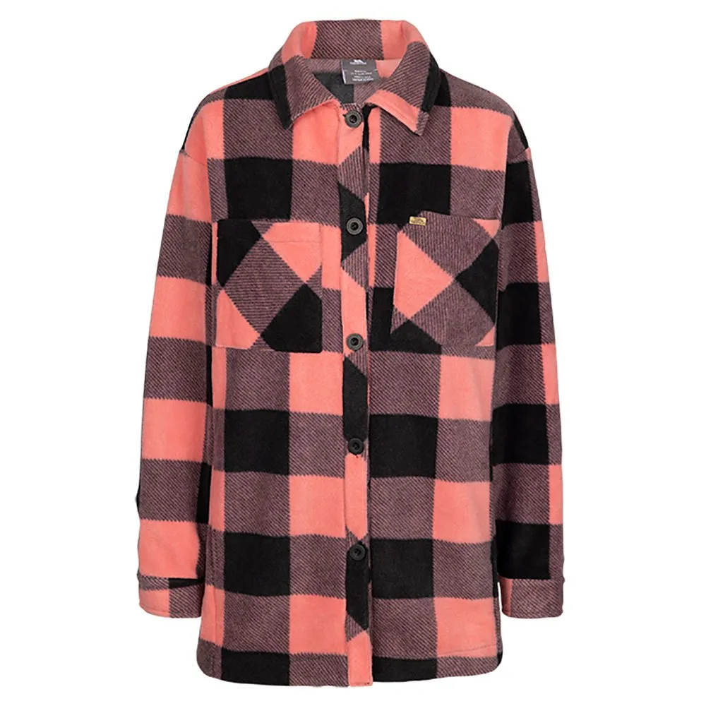 Trespass Kimya Fleecejakke Med Full Glidelås, Pink shell check