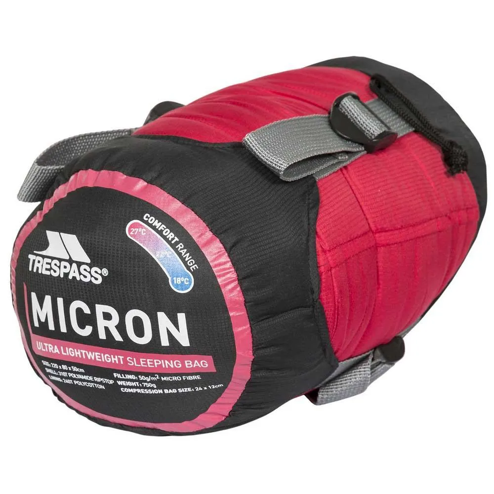 Trespass Micron Sovepose, Red, Right Zipper