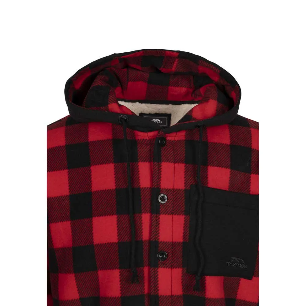 Trespass Nowme Skjorte Med Lange Ermer, Red check